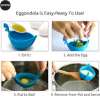 OTOTO New Eggondola Egg Poacher - Poached Egg Silicone Egg Cooker - Gondola Egg Silicone Poacher for Cooking Eggs - Kitchen Egg Cooker, Perfect Egg Maker - Egg Design Maker, Egg Kitchen Gadgets