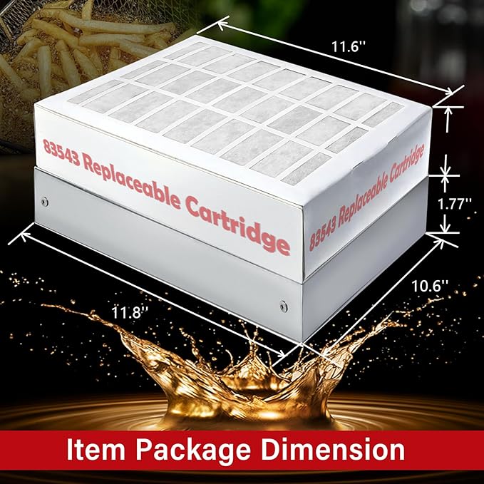 83543 2FK001 2FR00801 2 Stage Filter for Perfect Fry, Activated Carbon Filters Air, Compatible with PFC570、PFA570、PFA720、FR00801，Insulation of Oil And Fumes, Clean Air, Easy Replacement