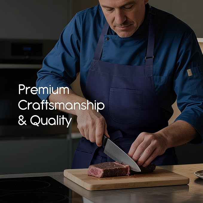 Unisex Apron with Pockets for Cooking, Salon & Art - 100% Cotton Adult Kitchen, Chef, Stylist Apron