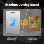 Titanium Cutting Board, Titanium Cutting Boards for Kitchen Double-Sided Stainless Steel Cutting Board Durable Non Toxic Food-Grade Chopping Board for Meat Vegetable Fruit(12"L x 8"W)