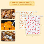 Beeswax Bread Bags for Sourdough, Large Reusable Beeswax Bags for Homemade Breads, 2 Pack Sourdough Bread Baking Supplies Bees Wax Bag for Food Storage Keep Fresh