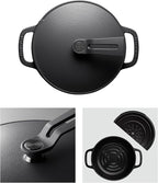 Vermicular Oven Pot 2.0 | Lightweight Enameled Cast Iron Pot | 18cm (2 Qt) | Non-Toxic | Induction-compatible | Dutch Oven | Made in Japan | Matte Black