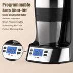 RAINBEAN Single Serve Coffee Maker, Programable Single-Serve Brewers, Timer Auto Start/Off, 14 Oz Single Cup Coffee Machine For Ground Coffee, 700W Quick Brewing, Perfect Gifts for Coffee Lovers