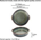 Ceramic Casserole Baking Dish - 1.7 Quarts Baking Dish for Oven, Lasagna Pans, Oven Safe Durable Bakeware for Kitchen Home Decor, Banquet and Dinner, Round 1 pieces 10 x10 Inch