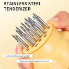 Meat Tenderizer Tool Stainless Steel Thickened Sharp Needle Makes Steak & Chicken Tender Easily, Heavy Duty Kitchen Cooking Gadget for Tenderizing Beef, Pork, Veal