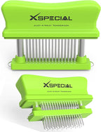 Toughest Meat Tenderizer Tool, 48 Needle Meat Tenderizer Blades Transforms Hard & Cheap Cuts into Expensive - Buttery Goodness Without Meat Mallet Crushing