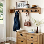 Coat Hooks Wall Hooks for hanging - 15 pack Black Double Prong Hook Wall Mounted - Great for Living Room, Bedroom, Entryway, Closet for Coat, Bag, Towel, Hat, Key, Cup, Heavy-Duty, Easy to Install