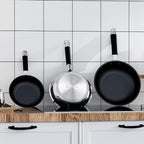 Non Stick Frying Pans, 3 PCS 18/8 Stainless Steel Nonstick Skillet Set, 10” 11.5” 5” Pan, Compatible with All Stoves