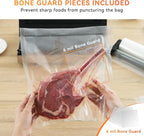 Rolls with Dispenser – 2 Pack 11"x50' and 8"x50', Vacuum Sealer Bags, Leakproof Heavy Duty Food Storage for Sous Vide, Meal Prep, Freezer, Compatible with Food Saver, Wevac Core