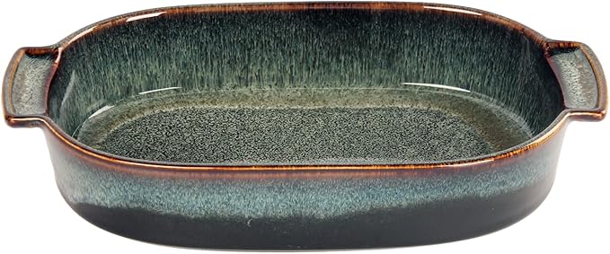 Ceramic Oval Casserole Baking Dish, 1 Quarts Baking Dish for Oven, Lasagna Pans, Oven Safe Durable Bakeware for Kitchen Home Decor, Banquet and Dinner, 1 pieces 10 x 6 Inch