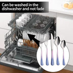 20-Pieces Color Silverware Sets for 4,Pink and gray Handle Stainless Steel Cutlery Set, Include Forks Spoons and Knives Set, Dishwasher Safe Utensil Sets for Home Restaurant