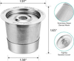 CASABREWS CASKF02 Reusable K Cup Filters, 2 Pack Stainless Steel Refillable Coffee Pods for Keurig 1.0 Brewers, Universal Fit, Eco-Friendly & BPA-Free