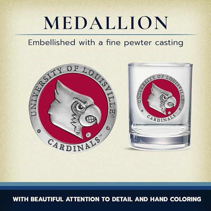 Heritage Pewter Louisville Double Old Fashion | Double Rocks Glass 14 OZ for Liquor | Expertly Crafted Pewter Glass