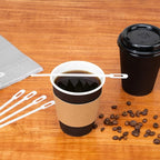 Restaurantware-5.8 Inch Coffee Stirrers, 100 Disposable Coffee Stirring Sticks - Unique Keyhole Design, For Hot And Cold Drinks, White PS Plastic Plastic Stir Sticks, For Coffees and Cocktails,