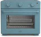 bella Air Fry Toaster Oven, 7 Preset Cooking Options, Dishwasher-Safe EverGood Coated Trays Included, 60-Minute Auto Shutoff w Audible Timer, Power Indicator Light, 1700 Watt, Surf