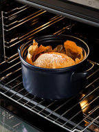 LE TAUCI 3 Quart Ceramic Dutch Oven - Lightweight, Non-Toxic, No Seasoning Needed- Oven, Microwave & Dishwasher Safe, Dutch Oven Pot with Lid for Sourdough, Soup & Stew, Midnight Blue