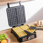 Waffles Maker Waffle Iron, 4 Belgian Square Waffle Maker, Belgian Waffle Maker Thick with Non-stick Plate, Breakfast Waffle Machine Make Waffle in Minutes, 3 Browning Level, 1200W