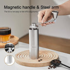 Manual Coffee Grinder, Hand Coffee Grinder, Metal Body and Magnetic Handle,Five star Stainless Steel Conical Burr Portable Coffee Grinders for Home Use