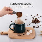 Coffee Scoop: U-Taste 18/8 Stainless Steel Measuring Coffee Scoop 2 tablespoon, Short Handled Measure Scooper for Ground Coffee, Bean in Canister (Silver, 2Tbsp/30ml)