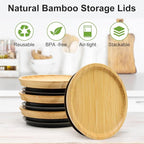 12 Pcs Bamboo Regular Mouth Jar Lids & Wide Mouth Lids for Mason Jars Tops Wooden Large Mouth Lid for Glass Cups Reusable Silicone Can Lid Cover Decorative Wood Canning Lid Supplies Accessories
