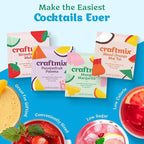 Craftmix Variety Pack, Makes 24 Drinks, Skinny Cocktail Mixers, Mocktails Non-Alcoholic Drinks - Made With Real Fruit - Vegan Low-Carb, Low-Sugar, Non-GMO, Dairy Free, Gluten Free, Easy to Mix