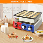 SICHI Mini Pancake Maker Machine with 550℉Heating and Timer Control, 25PCS Electric Commercial Dutch Pancake Baker with Nonstick,110V Dutch Pancake Cooker for Restaurant and Kitchen,Dessert Breakfast