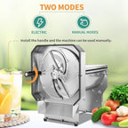 Newhai Upgraded Electric Potato Slicer Commercial Onion Sweet Potato Slicing Machine Cabbage Shredder Vegetable Fruit Cutter 0-0.4’’ Stainless Steel