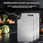 Titanium Cutting Boards for Kitchen, 100% Pure Titanium Cutting Board, Double-Sided Food-Grade Cutting Boards Non Toxic, Hygiene and Durability, Easy to Clean, Fruits And Vegetables（15L*11W）