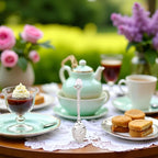 Crystal Coffee Spoon Vintage Floral Carved Long Handle Ice Cream Tea Spoon,Silver Diamond RHinestone