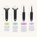 GIR: Get It Right Stainless Steel Swivel Potato Peeler - I-Shape Slate Silicone Handle Ergonomic - Hardened 304 SS Blade & Eye Remover - Multiuse Vegetable & Carrot Peeler