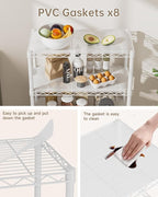 8 Tier Adjustable Storage Shelves Heavy Duty Metal Shelf Wire Shelving Unit Organizer Rack for Home Kitchen Office Pantry Room Bathroom Shelving Organizers and Storage Laundry