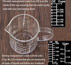 Ackers Mirror Scale Glass Measuring Cup-[Insulated handle | V-Shaped Spout]-Made of High Borosilicate Glass Measuring Cup for Kitchen or Restaurant, Easy to Read, 250 ML (8 Oz, 1 Cup)