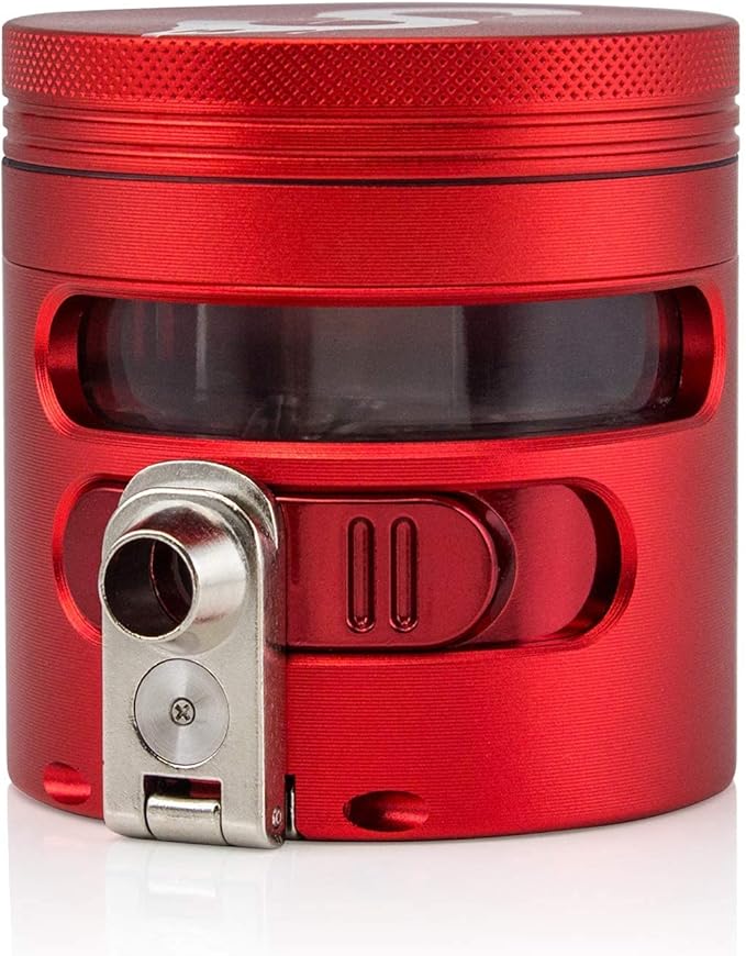 Cloudious9 - Tectonic9 Manual Grinder Automatic Dispenser Large 2.5" Aluminum Alloy (Red), For Home & Kitchen Only