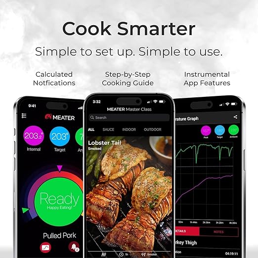 MEATER SE Bundle: Smart Wireless Meat Thermometer for Everyday Cooking with Heat-Resistant Mitts & Bar Blade Opener | Bluetooth Range for Oven, Stovetop, Air Fryer & More | 50+ Recipes in App