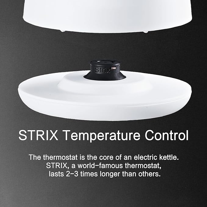 Electric Kettle, 1.5L Stainless Steel, Double Wall Cool Touch Teapot, Fast Boil,5 Temperature Control, LED Display, Auto Shut-Off, BPA-Free,Keep Warm Function, Ideal for Tea & Coffee,White