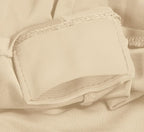 Utopia Kitchen 6FT Spandex Tablecloth [1 Pack, Champagne] 200 GSM Stretch, Fitted, Washable and Wrinkle Resistant Table Cloth Rectangle Cover for Trade Shows, Wedding, Parties [72Lx30Wx30H Inch]