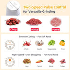 Food Processor,Electric Food Chopper with 500W Stainless Steel Motor & 2 Sharp Blade Sets,12-Cup Glass Bowl for Meat, Vegetables, Fruits and Nuts