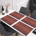 PIGCHCY Placemats Set of 8 Washable Durable Placemat Vinyl Heat Resistant Non-Slip Table Mats Indoor Outdoor (Scarlet Red)