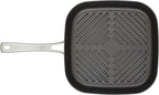 Rachael Ray Cook + Create Hard Anodized Nonstick Deep Grill Pan/Griddle, 11 Inch - Black