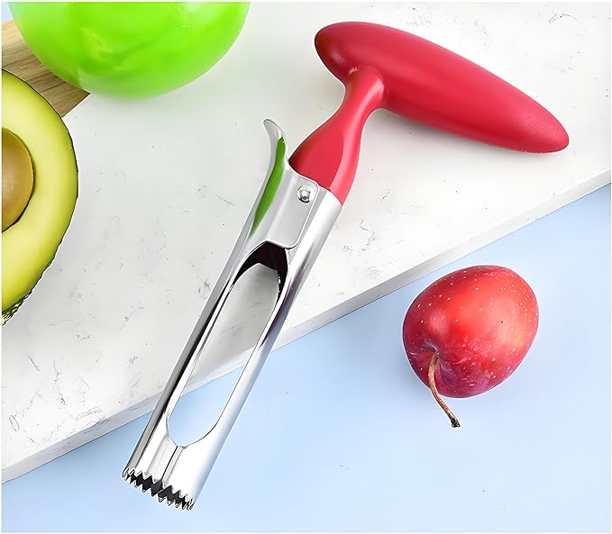 Fruit and Vegetable Corer Pepper Seed Apple Remover Bell Pepper Tomato Corer Tool Stainless Steel Kitchen Gadget (PepperAppleStrawberry corer B)