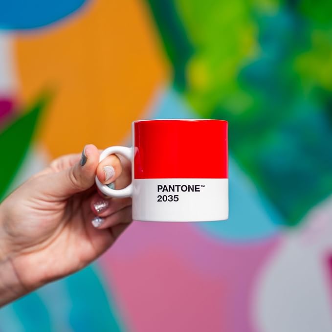 PANTONE 101040012 Ceramic Espresso Cup 6.20 x 8.60 x 6.15 cm, Ceramic, Gris Froid, 6,20 x 8,60 x 6,15 cm