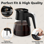 10 Cup Coffee Pot Replacement for Ninja Coffee Maker CM401, Glass Coffee Carafe Compatible with Ninja CM400 CP300 CF091 CM371 CM300, Ninja Coffee Pots Replacements with Brew-Through Lid