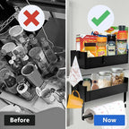 2 Pack Spice Rack for Side of Refrigerator Spice Organizer with Paper Towel Holder Bar Spice Shelf for Fridge Stove Oven in Small Kitchen Wall Organizer and Storage Essentials