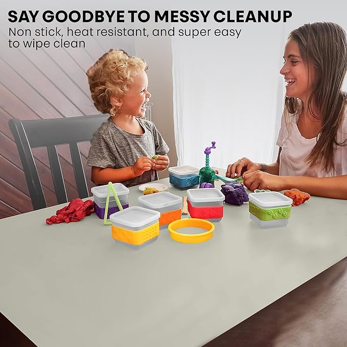 Extra Large Silicone Craft Mat 48x24 Inch – Heat Resistant Table Protector, Non-Slip Surface for Painting, DIY, Clay, Bakin, Easy Clean, Rolls Up – Use as Floor or Cutting Mat by MonsterMat