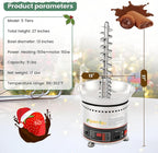 Chocolate Fountains Commercial 5 Tiers 9Lbs Large Chocolate Waterfall Machine Stainless Steel Hot Cheese Fondue Tower Easy Assembly Perfect for Candy BBQ Sauce Ranch Liqueurs Digital-control