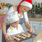 AMYONE Perforated Baking Mats, 2 PCS Eclair Silicone Mat for Half Sheet, Non-Stick Reusable Oven Liners for Making Bread/Pizza/Pastry/Cookie 11 5/8" x 16 1/2"