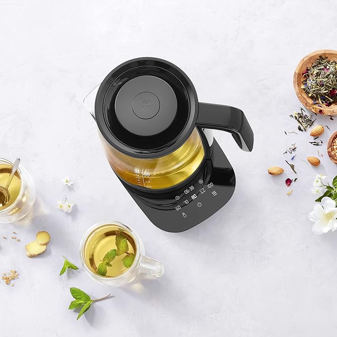 ZWILLING Enfinigy Glass Kettle, Tea Kettle, Black
