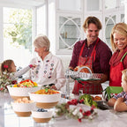Hasense Mixing Bowls Set, 2.1/1.5/1.0/0.5 Qt Ceramic Nesting Bowls for Kitchen, Large Serving Bowls for Cooking, Prepping, Salad, Soup, Pasta, Classic White Serving Dishes for Thanksgiving, Set of 4