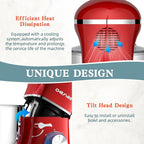 CHeflee Stand Mixer,600W 6+P With 6.5QT Stainless Steel Bowl,Dough Hook, Wire Whip & Beater,for Most Home Cooks,Red