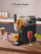 Hicozy F1 Slushie Machine, Professional Frozen Drink Maker, Slushy Machine for Home, No Ice Needed, Self-Cleaning, 5 Presets for Milkshakes, Cocktail, Frappés, and More (Black)
